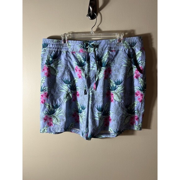 Duluth Trading Company Board Shorts Swim Trunks Size XL Blue Tropical Beach - Picture 1 of 10